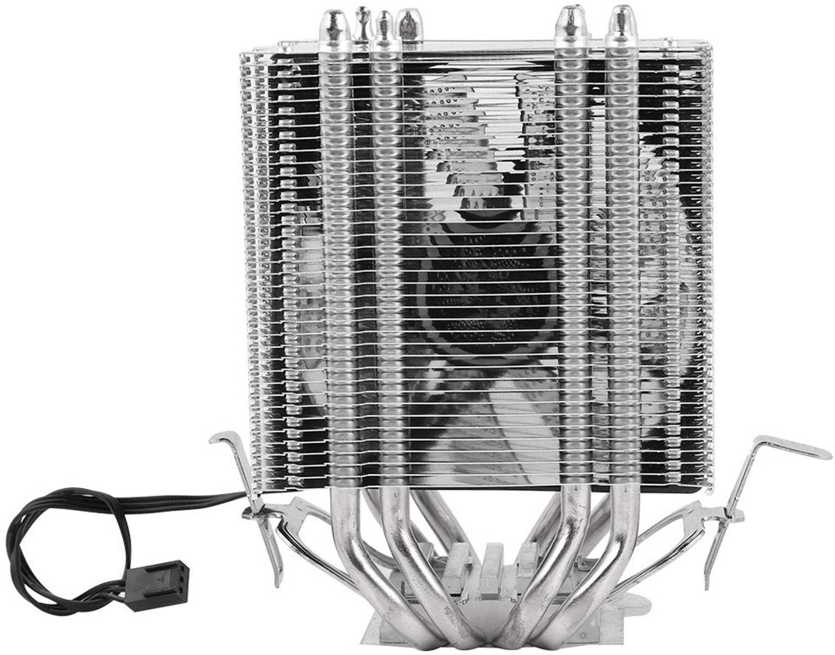CPU-ventilatorkoeler met 4 Heatpipes voor LGA 1366 1155 775 - Efficiënte Koeling voor Core I3/i5/i7 - Metaal + Kunststof Witte Ventilatorbladen voor Gamers en PC-liefhebbers