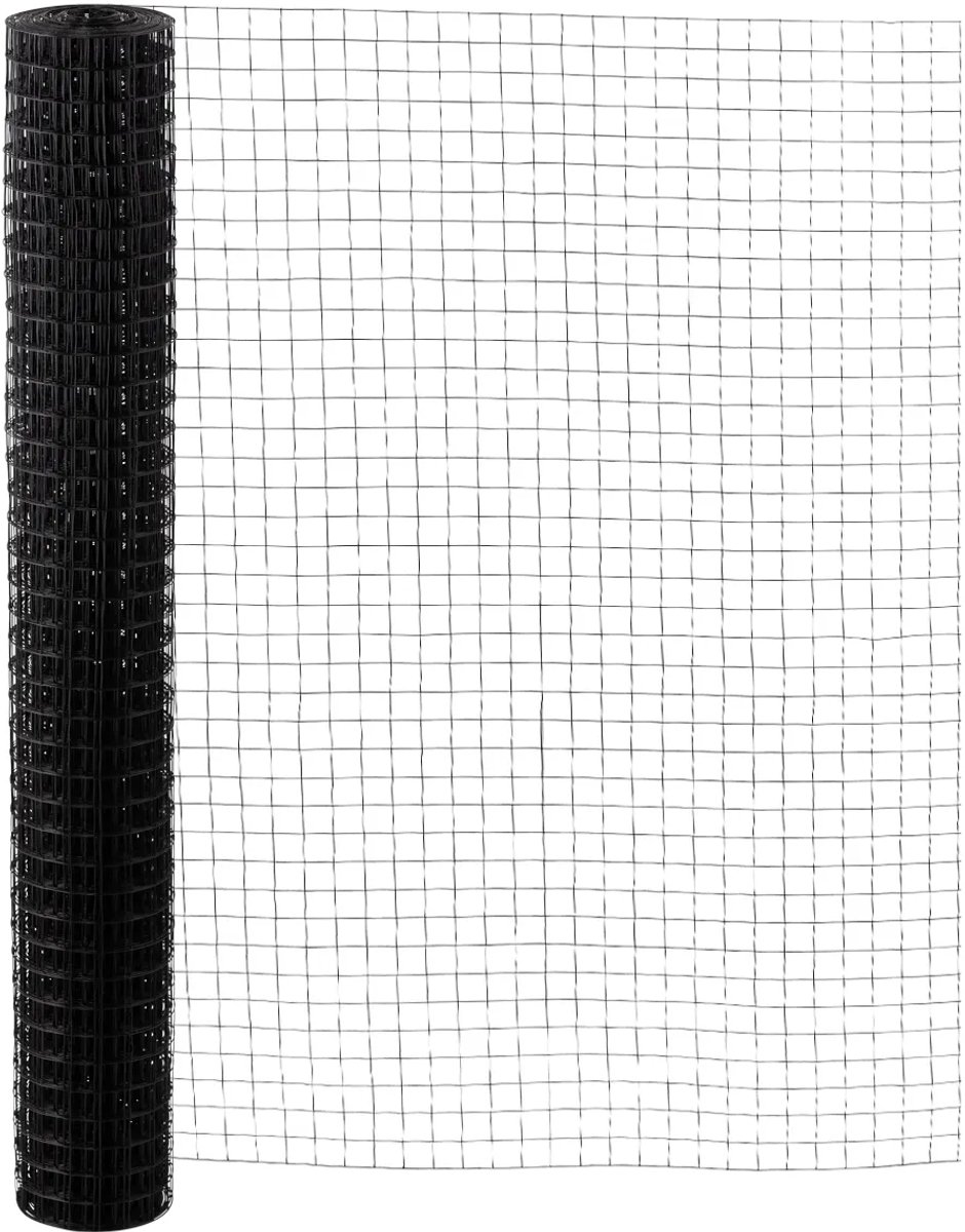 Volieregaas 19 x 19mm 1,45mm 150cm 15m Zwart.