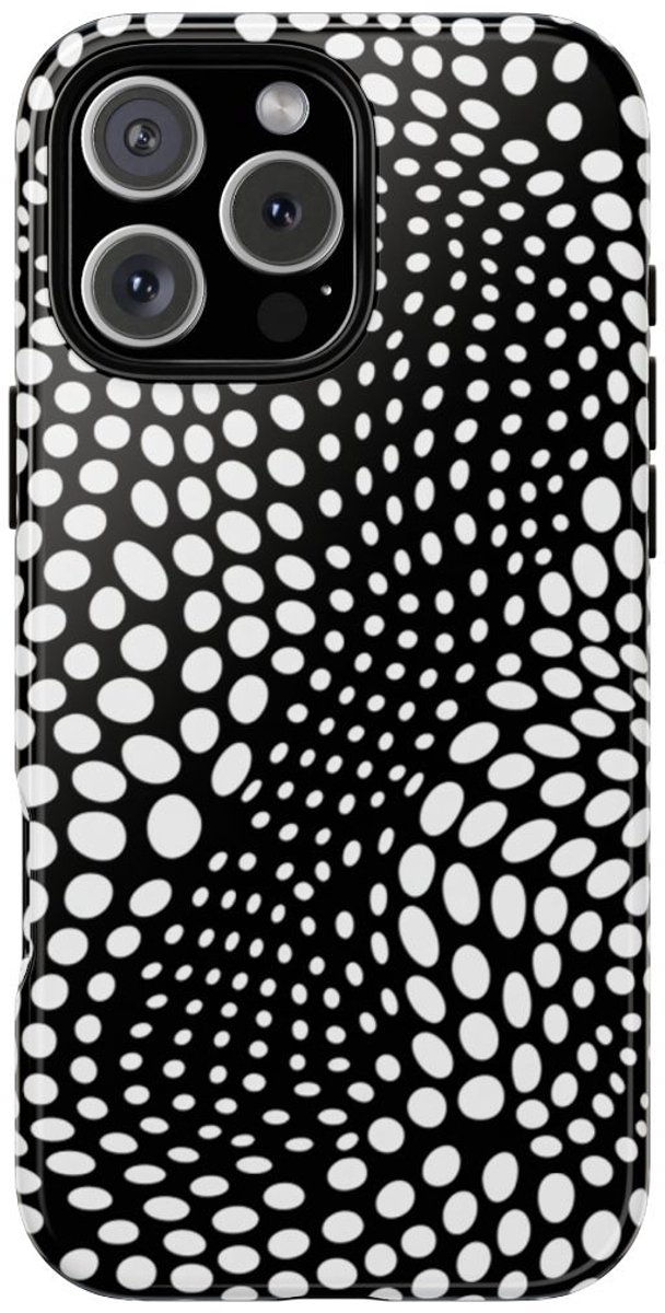 Zwart-Wit Optische Illusie Patroon – Telefoonhoesje Geschikt voor iPhone 16 Pro Max
