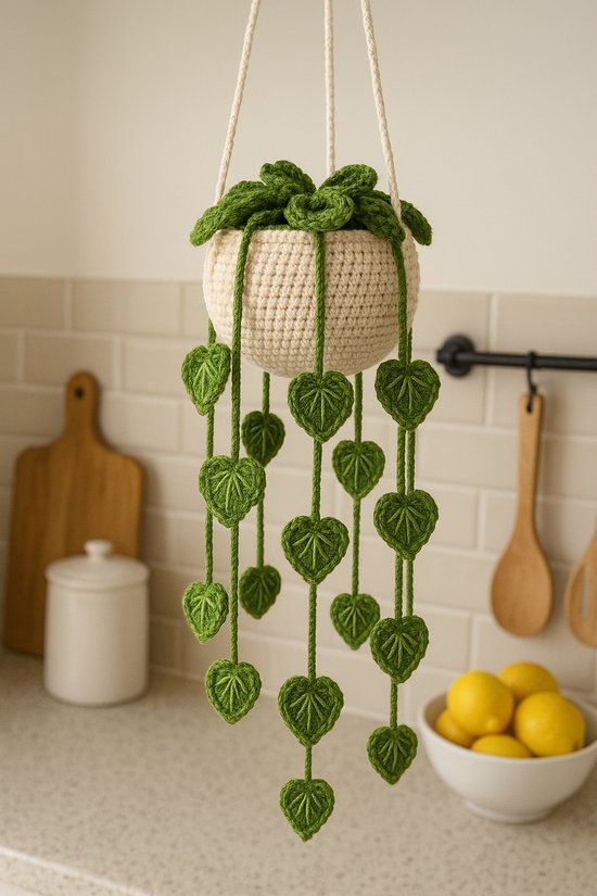 Foto: Haakpakket voor beginners schattig hangplantje compleet diy starterspakket