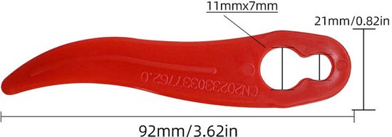 100 stuks plastic grasmaaimachine bladen tuin grasmaaimachine grasmaaimachine plastic bladen van Merkloos	 — afbeelding 2