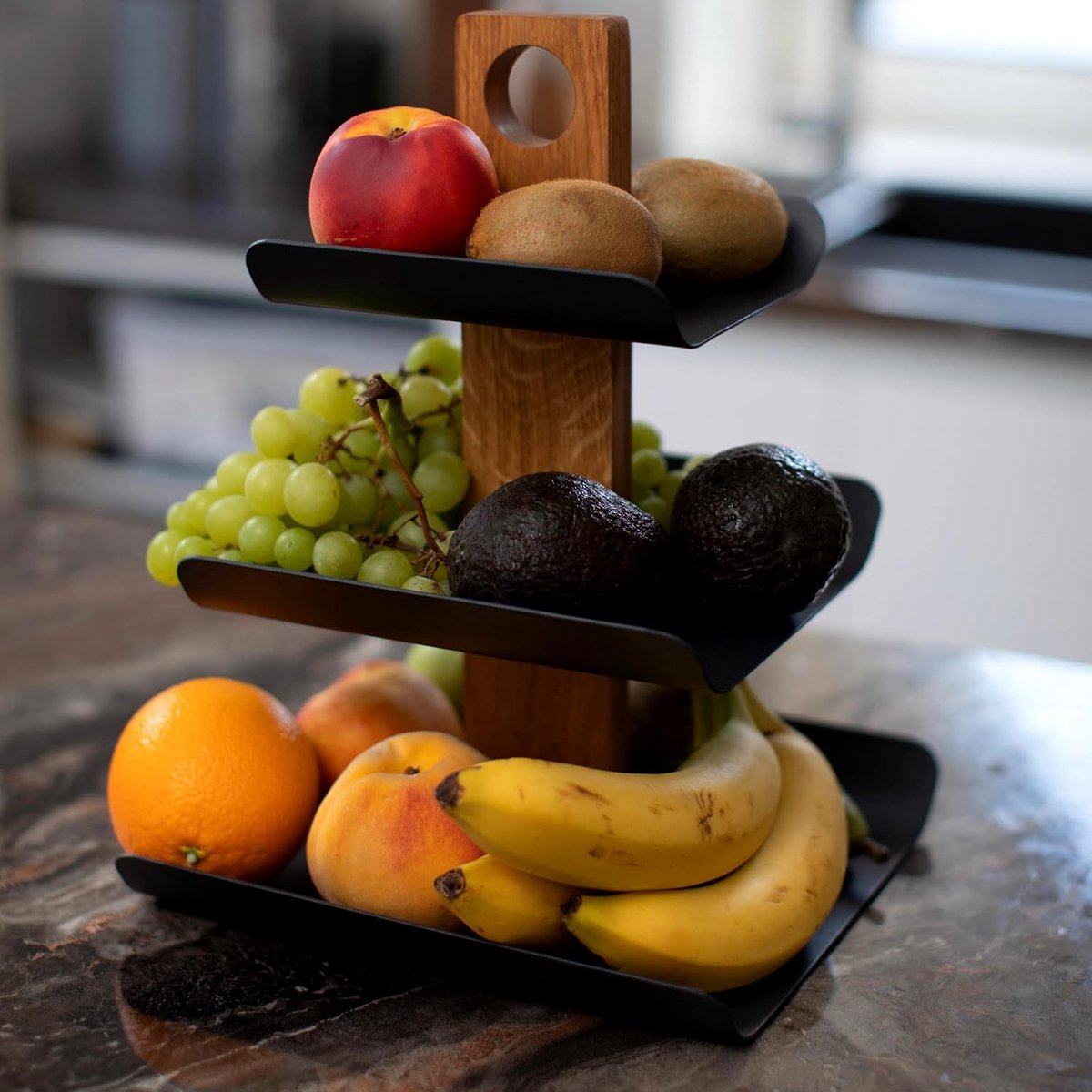 Bol à Fruits Sur Pied En Céramique – Plateau Dessert élégant 22,5x17,7x11,4 Cm – Déco Table Et Présentation Gâteaux