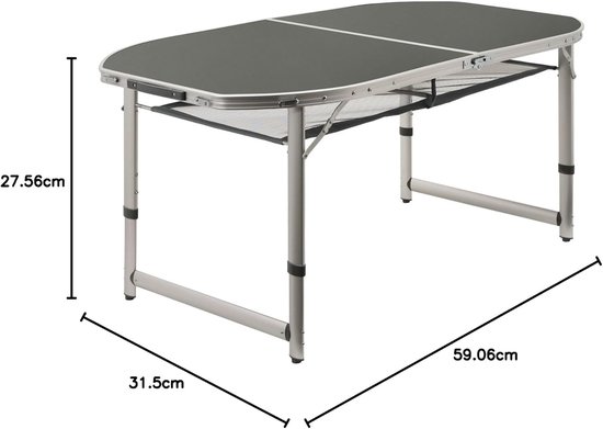 RFWR® Opvouwbare aluminium klaptafel - 150 x 80 cm - veelzijdig voor camping en tuin — afbeelding 2