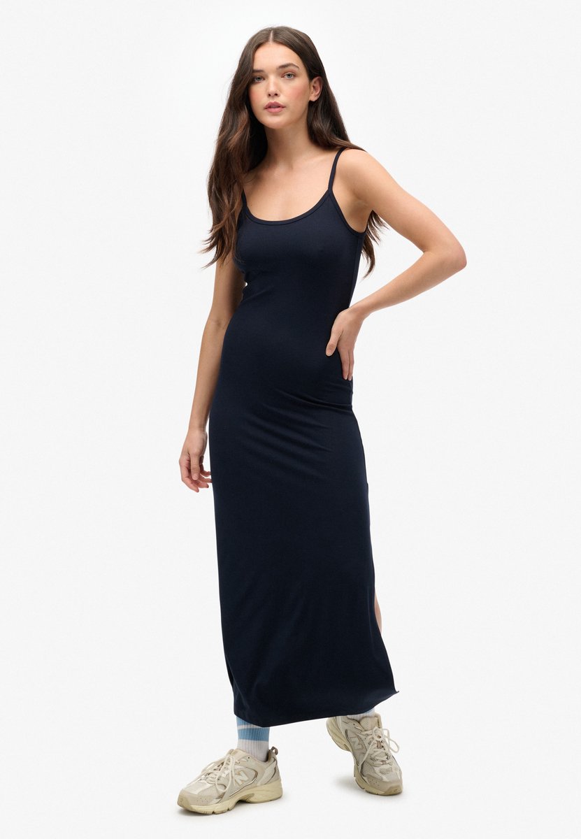 Superdry Athletic Essentials maxi-hemdjurk van jersey Dames Jurken Marineblauw