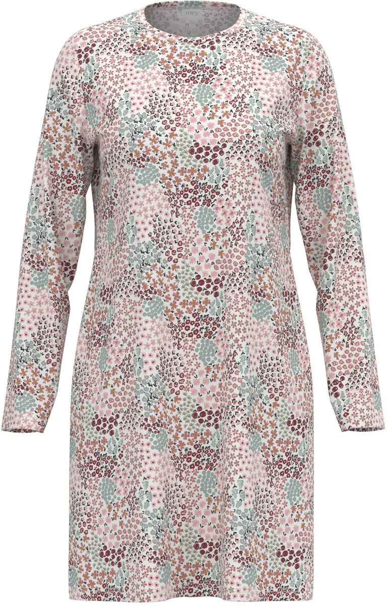 Mey Female - Nachthemd met lange mouwen Serie Flower Bed Bridal Rose