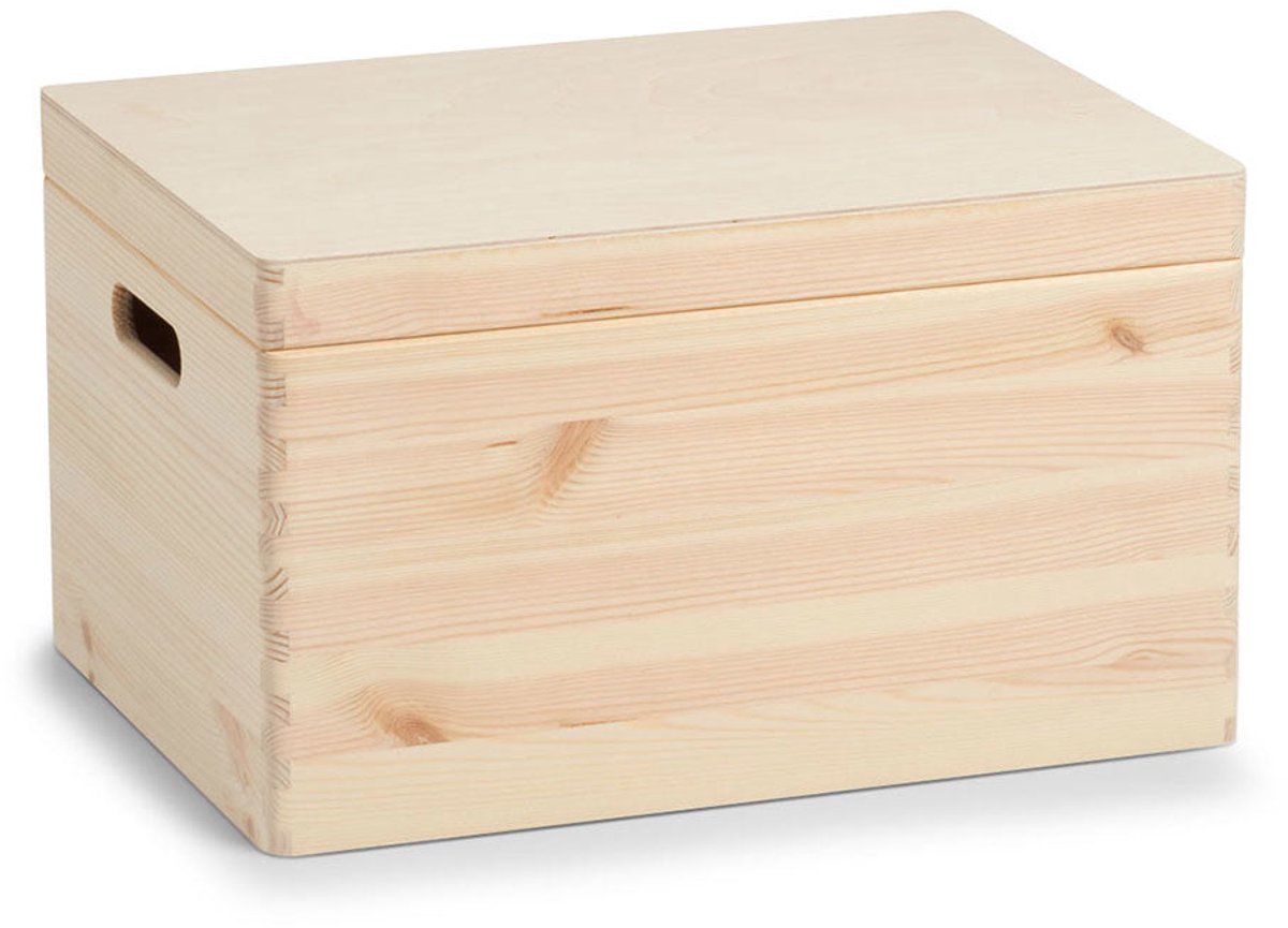 Zeller Houten kist 40x30x23 cm met deksel