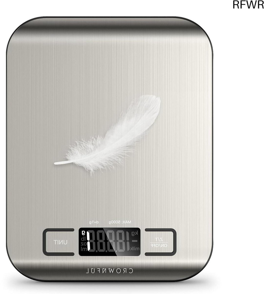 RFWR® Digitale Keukenweegschaal 5 kg met Tarrafunctie en LCD-display