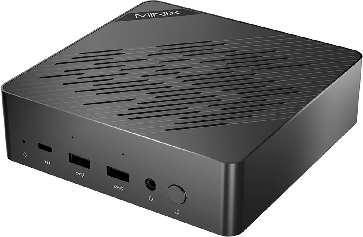 MINIX Elite EU512-AI Mini PC, Intel Core Ultra 5-125H 16 cores Max 4.8GHz, 16GB DDR5 RAM 512GB SSD, HDMI + DP + Thunderbolt 4 + Type-C Quad 4K 60Hz Beeldscherm, WiFi 6E Bluetooth 5.3, 2*2.5G RJ45, 4*USB3.2, 1*Audio Jack - EU Plug