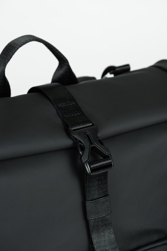 Baby Garden Luiertas Salerno - Luiertas Rugzak Rolltop - 20L tot 25L - Inclusief verschoonmatje & Kinderwagen Haken - Zwart — afbeelding 4