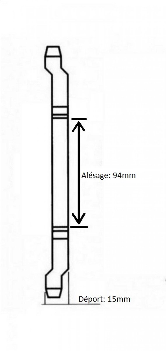 Couronne de transmission Charvin pour Peugeot 103 50 dents pas 415 Ø94 11T Neuf