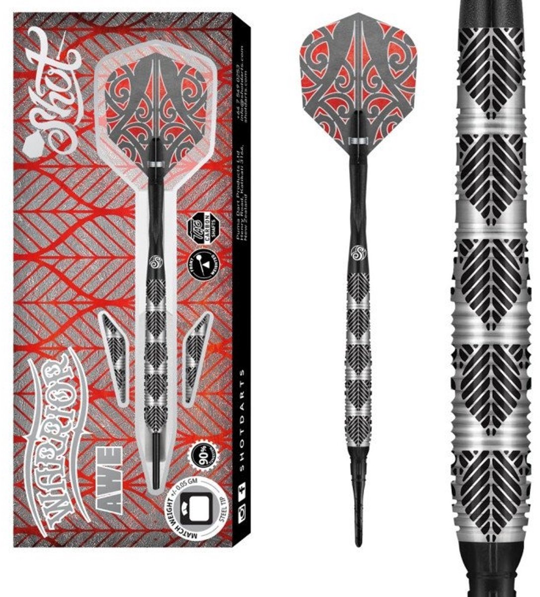 Shot Warrior Awe 90% Soft Tip - Dartpijlen 18 Gram