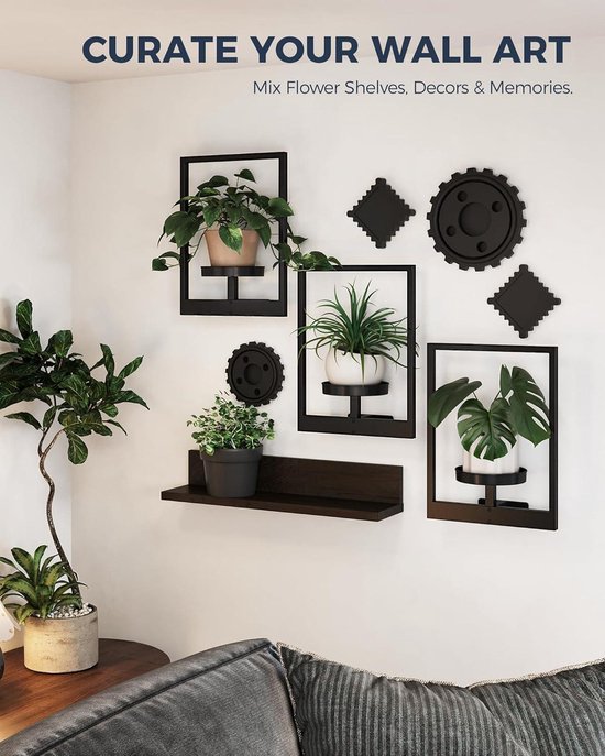 Muur Planter, Muur Gemonteerde Hangende Plant Houder, Lucht Plant Frame, Buiten Verticale Tuin Huis Muur Opknoping Decoratie Voor Bloem, Planten, Sappig-A
