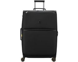 Delsey Turenne Soft - 76 cm Vergrootbare Reiskoffer - Zwart