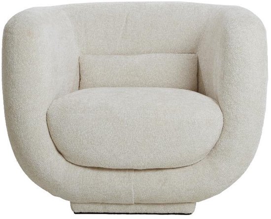 Light & Living Fauteuil Kialy - Chenille - Crème