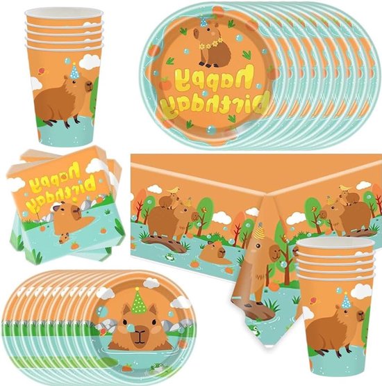 9 stuks Capybara feestballonnen aluminium, XXL waterzwijn ballonnen verjaardag, folieballon Capybara, anime-thema kinderfeestdecoratie, als kinderverjaardagsdecoratie voor jongens, meisjes