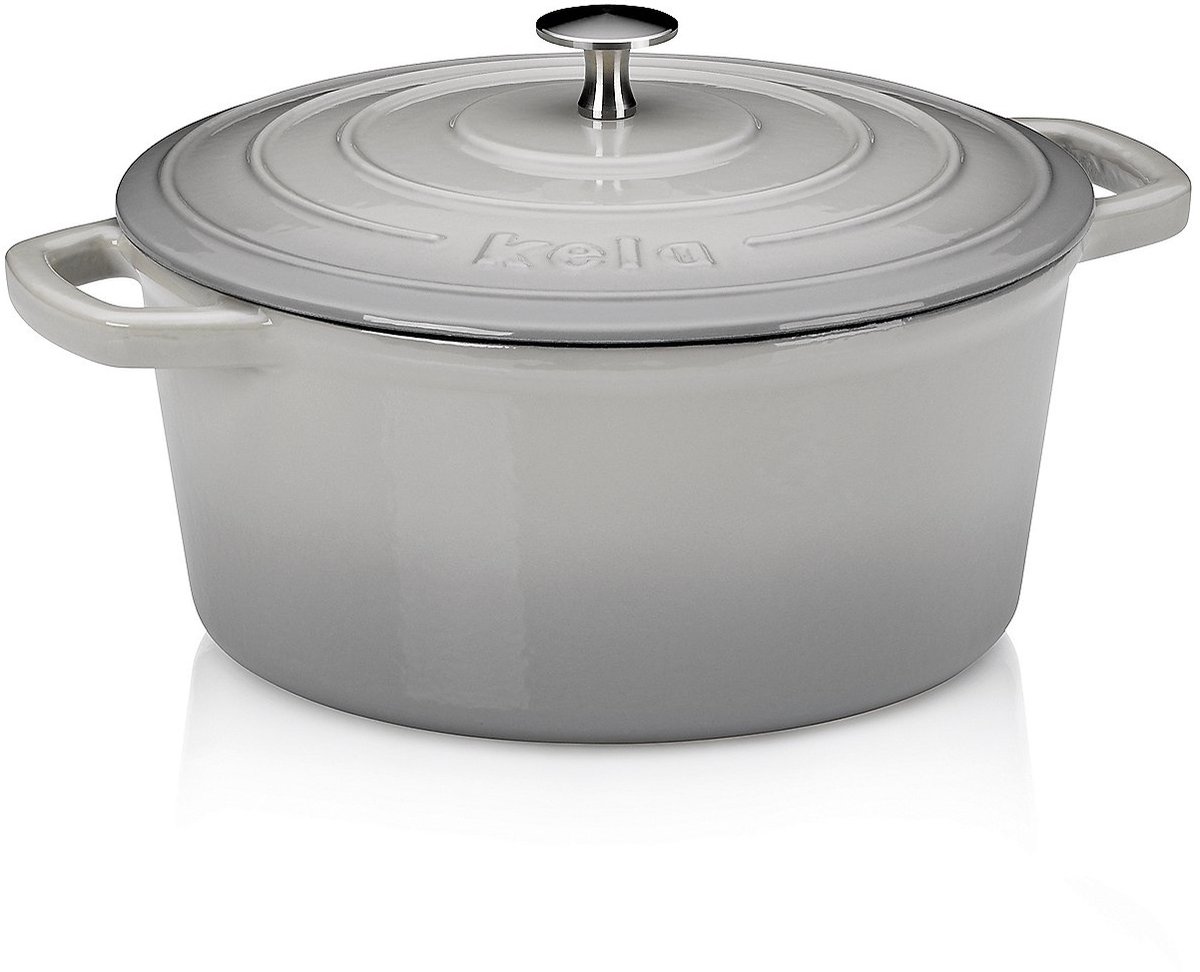 Braadpan, Gietijzer, Rond, Grijs, 26 cm - Kela | Calido