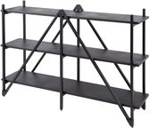 Étagère murale industrielle Zwart - Étagère murale en métal (130 cm) - Pour Cuisine, chambre et salon - Décoration murale salon - Étagères murales industrielles en métal - Étagères murales Zwart - Décoration murale Zwart