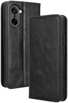 Étui Coverup - Compatible avec OnePlus Nord CE5 - Étui Coverup style livre Vintage - Zwart