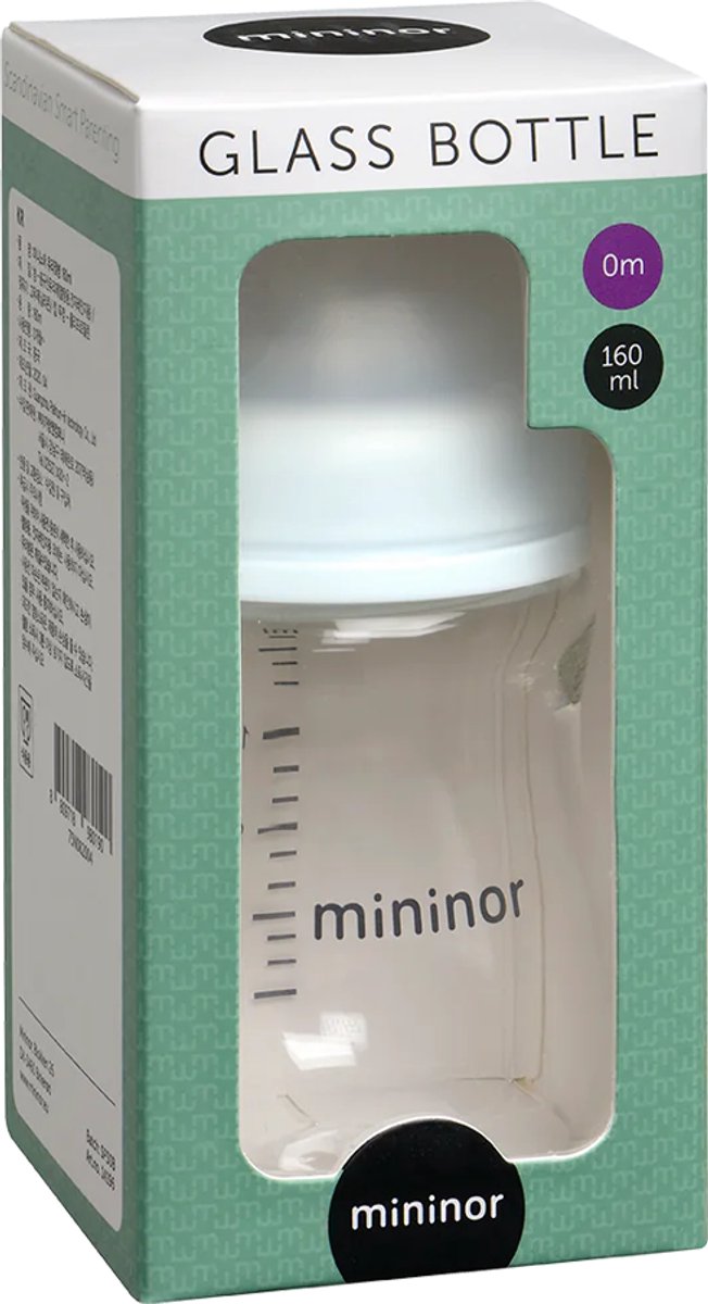 Mininor - glazen zuigfles - glazen babyfles - duurzame babyfles - 160ml van Merkloos — afbeelding 4