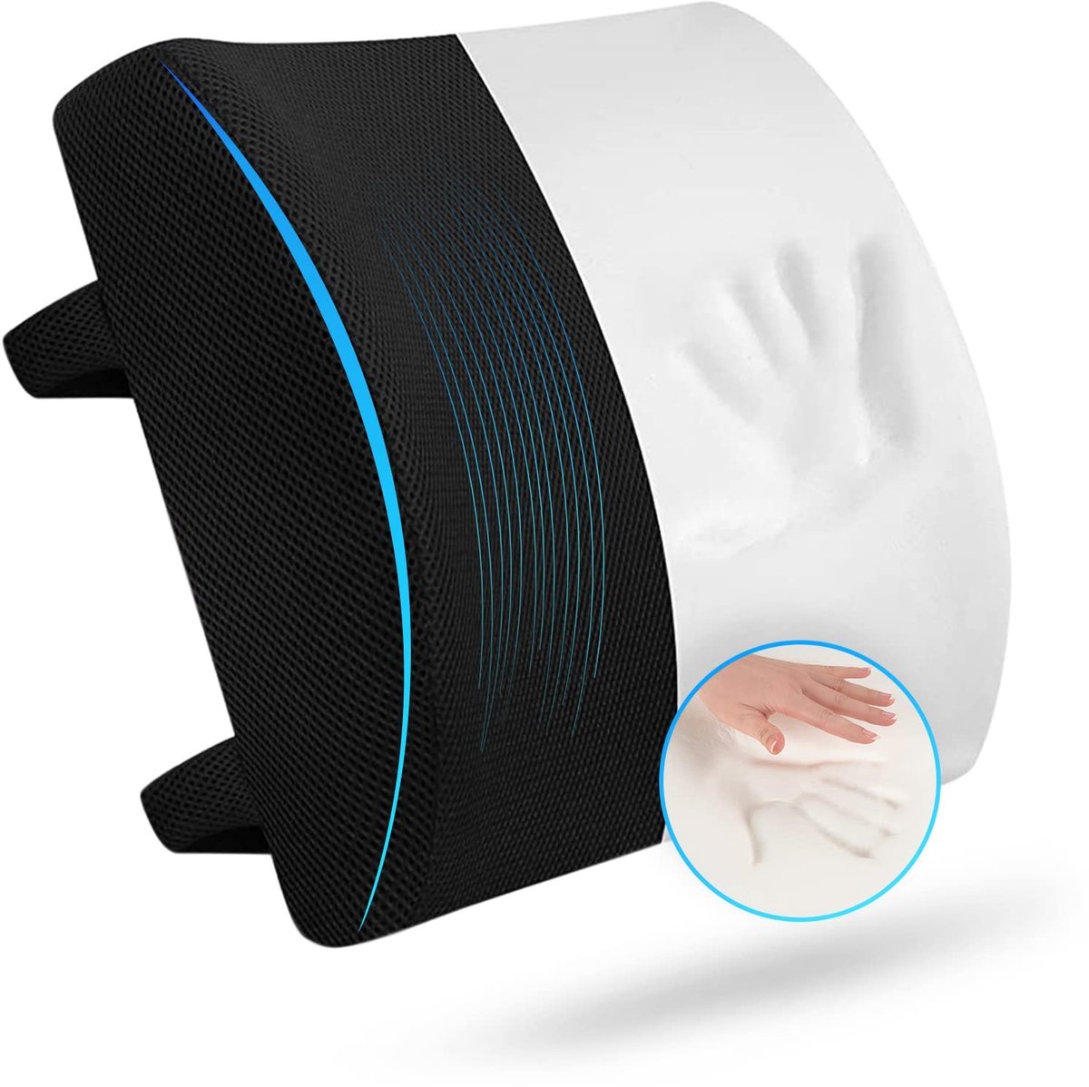 Ergonomisch Rugkussen - Best Life Rugkussen - Rugsteun Onderrug - Rugsteun Onderrug - Lendekussen - Lendensteun - Thuiswerken - Geschikt Voor Auto, Bureaustoel, Bank en Bed - Bureaustoel,Bank en Bed – foto 3