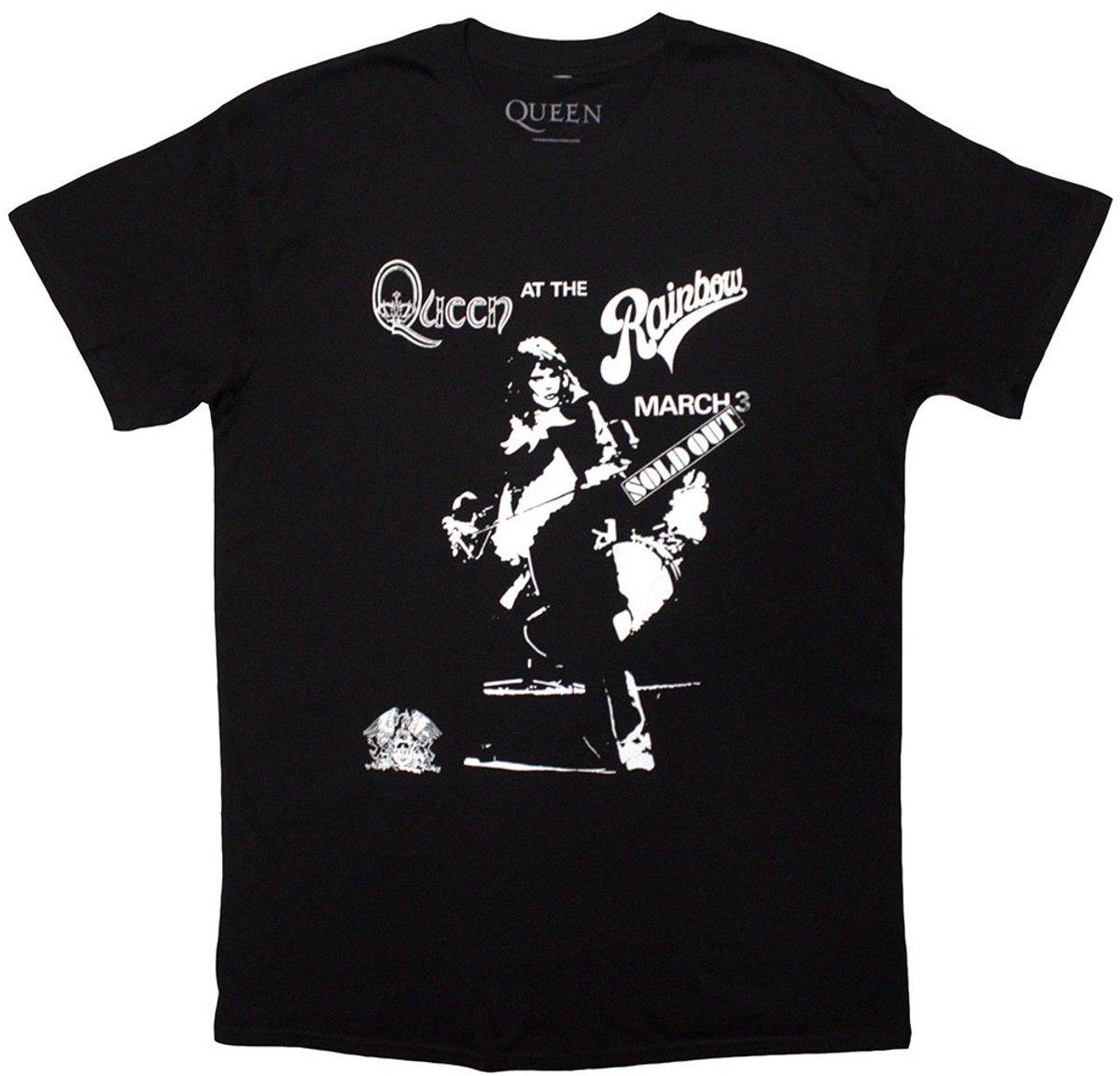 Queen - Live Rainbow Heren T-shirt - S - Zwart