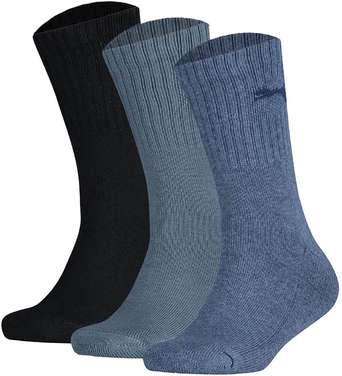 3-pack kinder sport sokken Hoge katoenen sokken voor jongens en meisjes Blauw