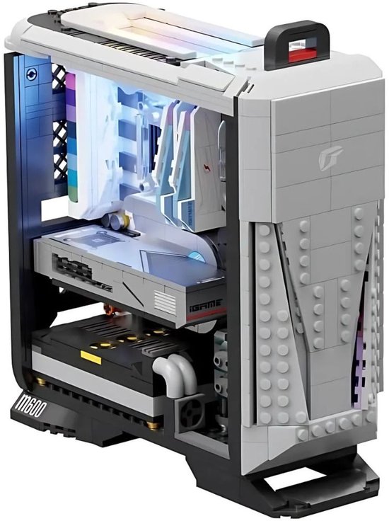 Pantasy - Retro Gaming PC bouwpakket voor volwassenen & kinderen | Console computer technic constructie educatief speelgoed | Creator Icons mega modelbouw | Expert Ideas bouwpakketten | Compatibel met lego mould king sluban | 1010 bloks