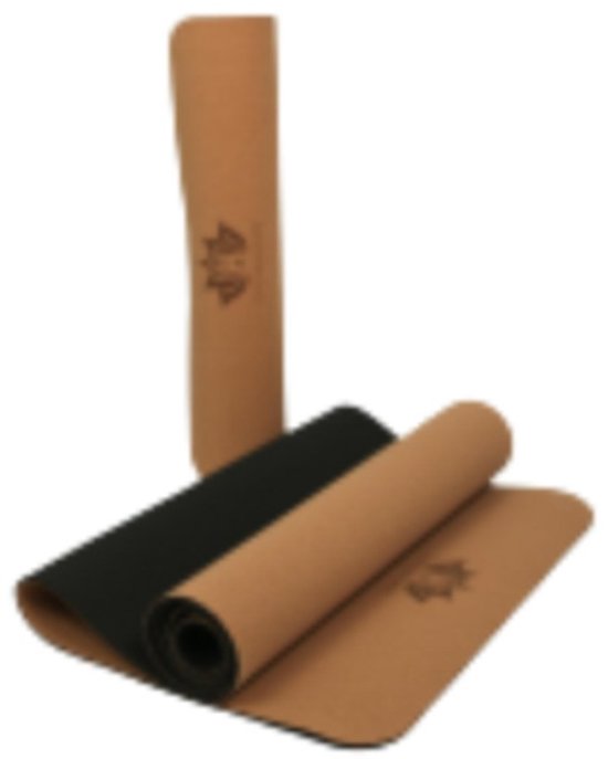 Om Namaste Cork-Kurk-TPE yogamat - zwarte mat voor yoga en fitness van Om Namaste — afbeelding 2