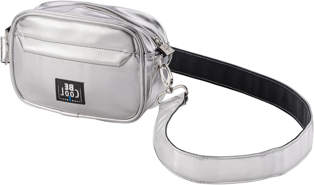 Kleine crossbody koeltas voor cosmetica, medicijnen en reizen - Zilver - 20 x 6 x 14 cm - Inhoud 17 l