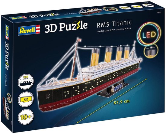 Revell Puzzel - 00154 RMS Titanic Ship - LED Edition 3D Puzzel