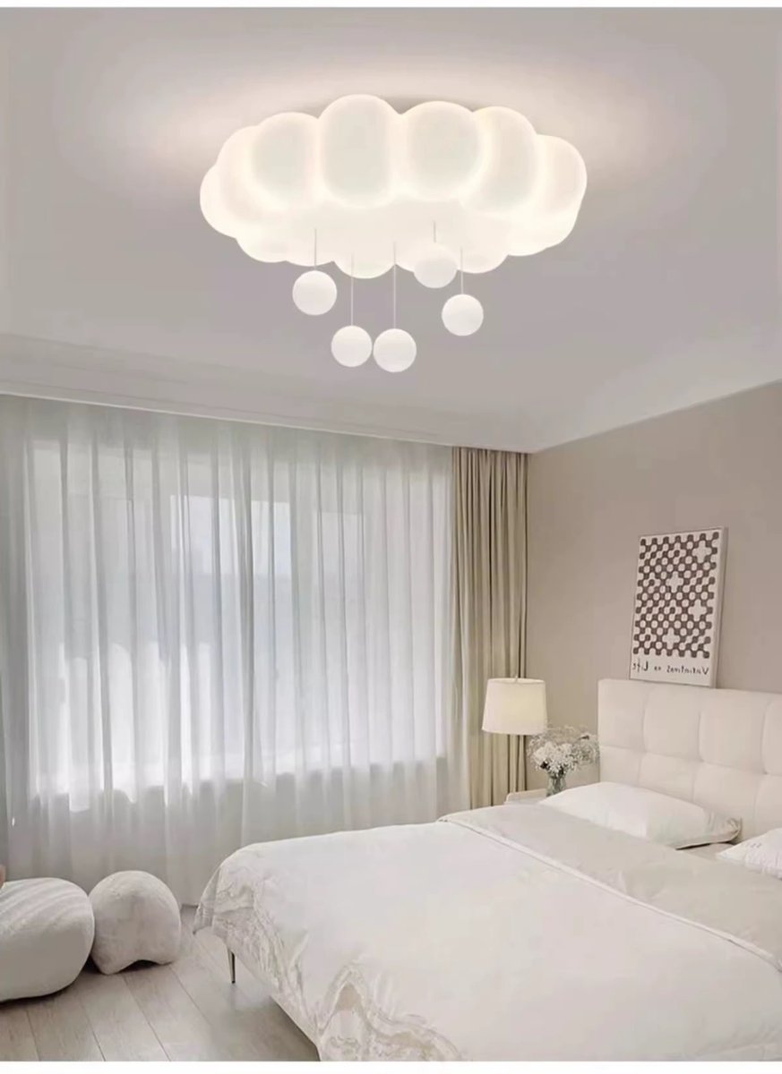 Kinderkamer plafondlamp - Witte plafond lamp - Kinderkamer lamp jongens en meisjes - Woonkamer plafond lamp - Witte plafond lamp - Witte plafonnière