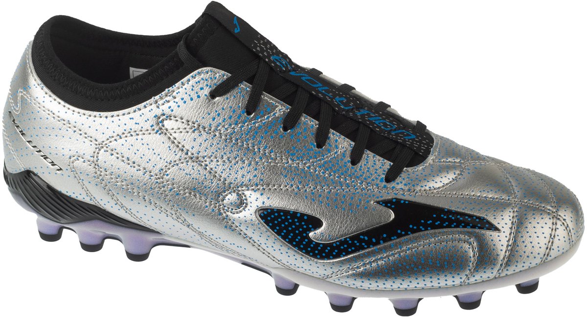 Zilveren Joma Evolution 25 EVOW AG voetbalschoenen voor mannen, maat 42, van synthetisch leder met kurken noppen.