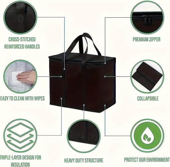 De originele koeltas 15 L, top geïsoleerde tas & koelbox. koeltas groot