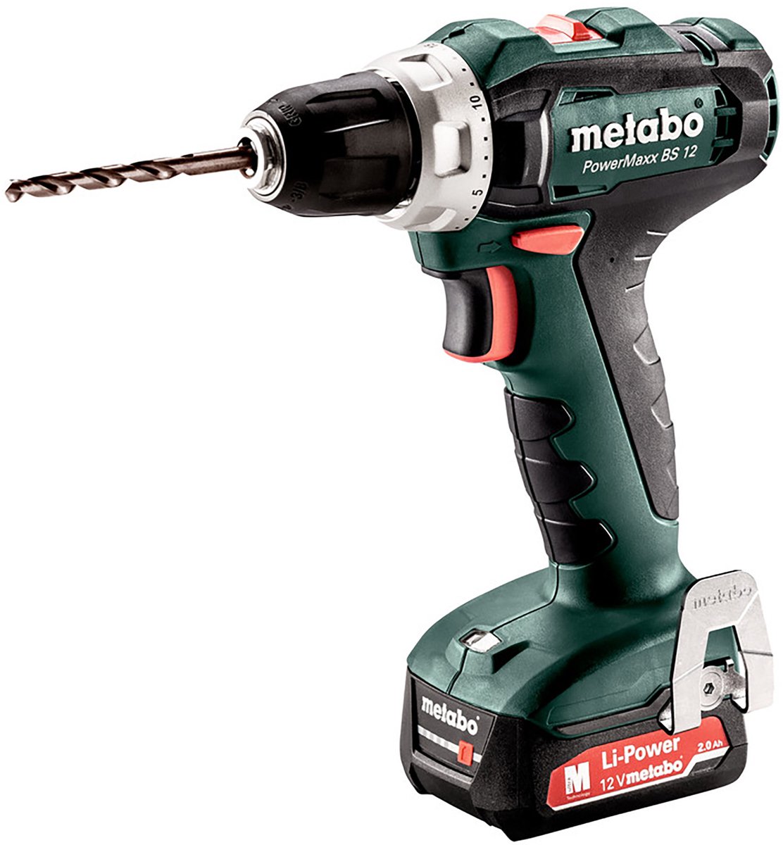 Metabo PowerMaxx BS 12 Accu-Boorschroefmachine + 12 V / 2,0 Ah Accu-pack en Lader SC 30