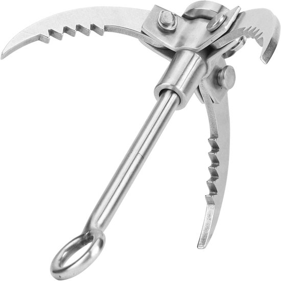 Grappling Haak Grapnel Hook, 3-Claw roestvrij staal boom klimhaak Brunch Limb ophalen verwijderen haak EDC Tool
