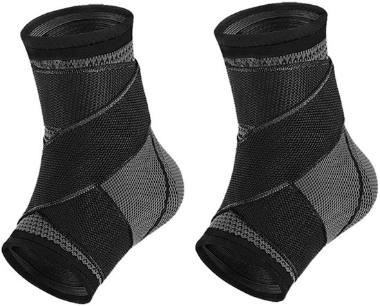 Foto: Enkelbrace 2 stuks enkelbandage voet brace enkel brace enkelsteun klittenband enkel bandage grijs voor hardlopen sporten en dagelijks gebruik achillespeesontsteking verstuikte enkel en gewrichtspijn maat xl