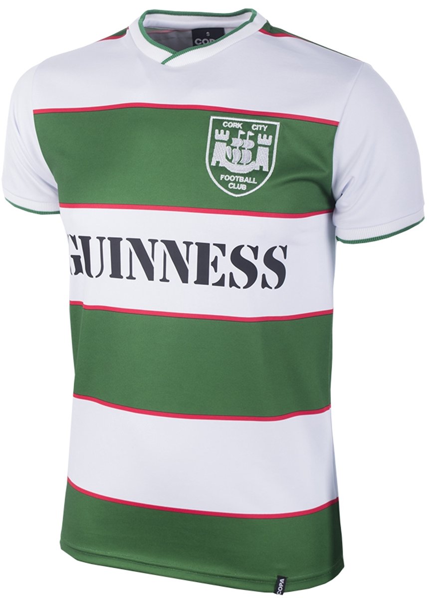 COPA - Cork City FC 1984 Retro Voetbalshirt - Heren - Wit - Groen - XXL