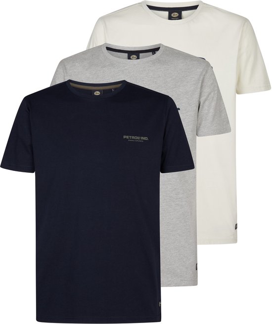 Petrol Industries - Lot de 3 T-shirts homme Smoky Hill - Multicolore - Taille XXL