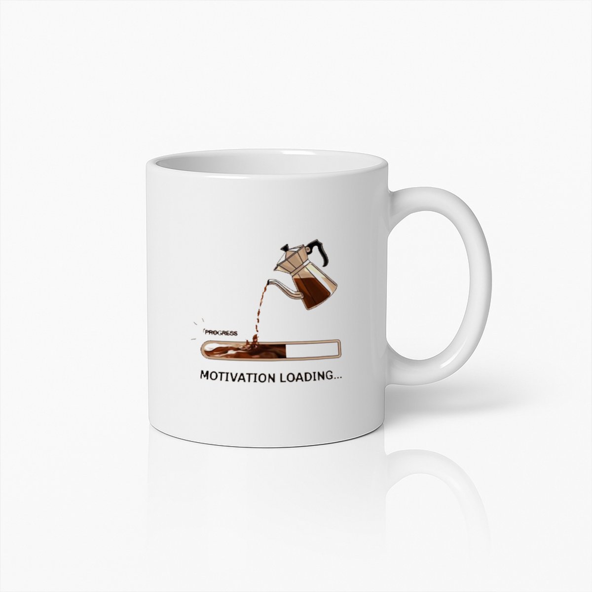Motivatie Laden Koffiemok – Grappig Voortgangsbalk Ontwerp Keramische Mok