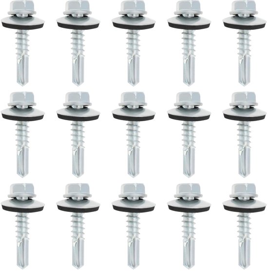 Zelfborende golfplaatschroef 4,8x35mm RAL 6011 Resedagroen - Snoei Handel