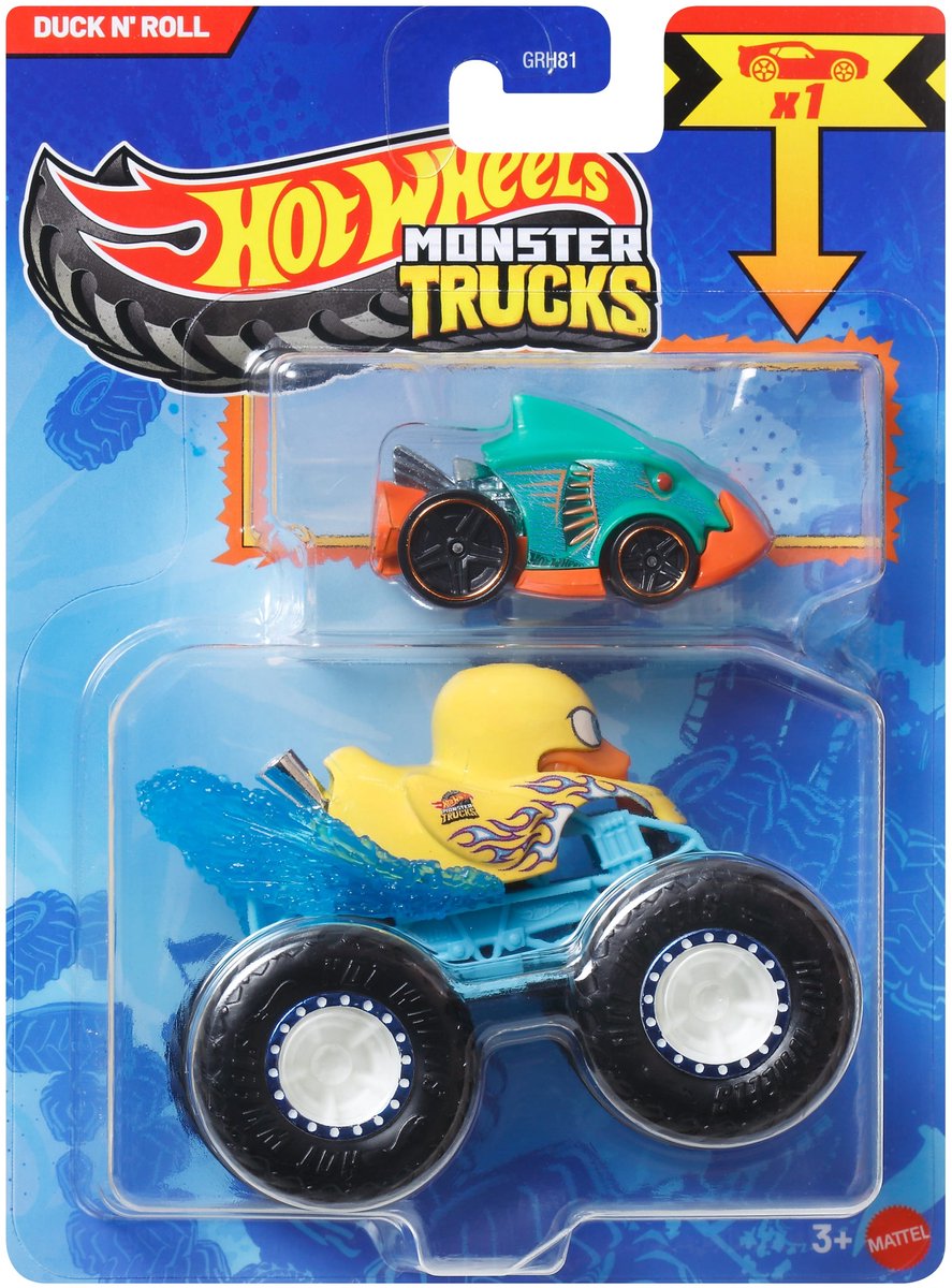 Hot Wheels Monster Trucks Auto - Duck N' Roll 2-delig inclusief kleine auto
