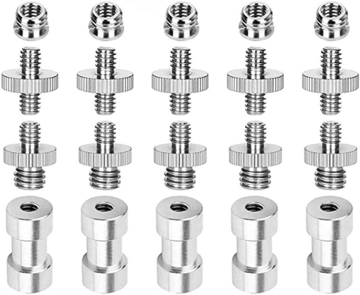 Allecto Plus - Universele schroefadapter 1/4 naar 3/8 voor camera statief - 20 stuks