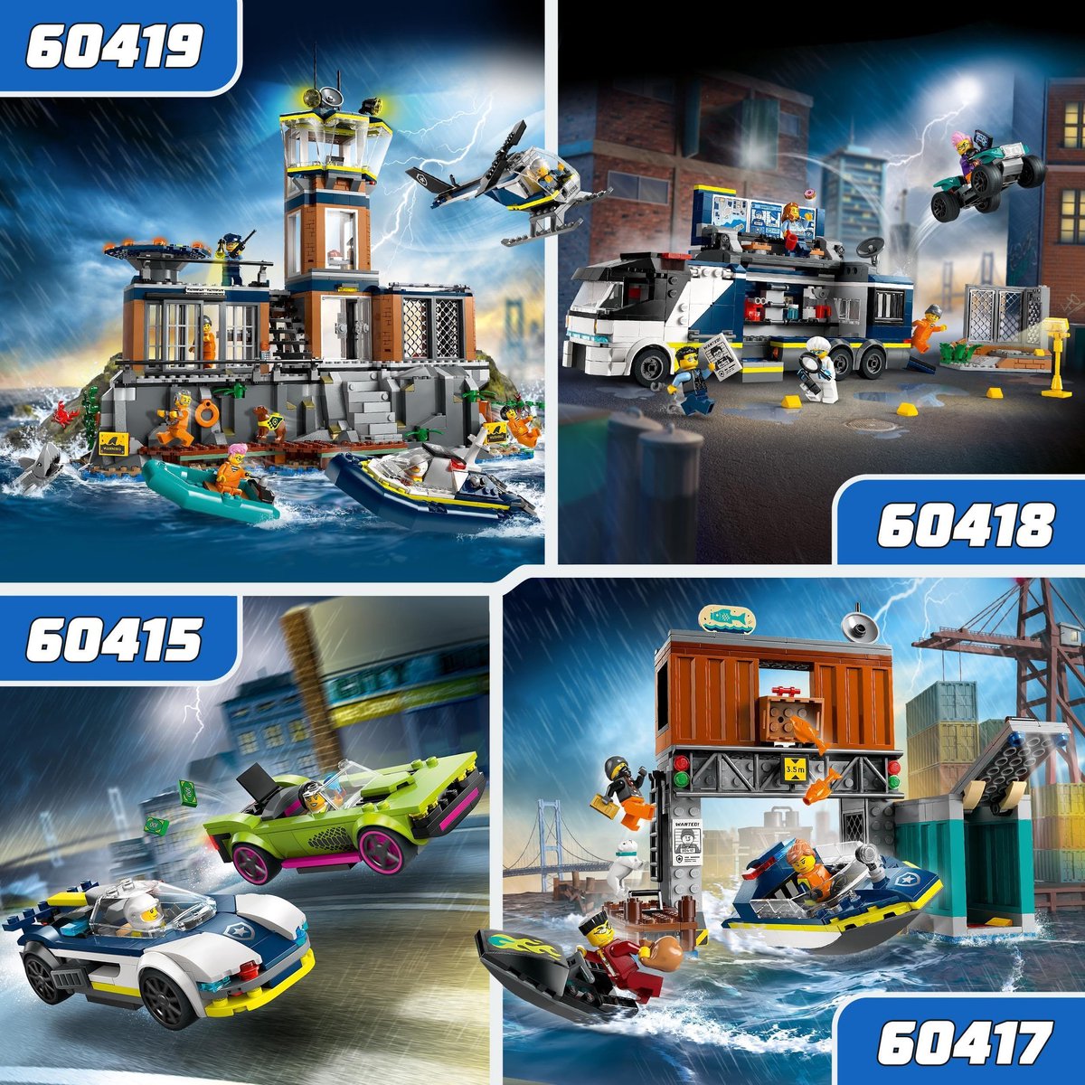 LEGO 60415 City Politiewagen en snelle autoachtervolging Politie Auto Speelgoed Set — afbeelding 11