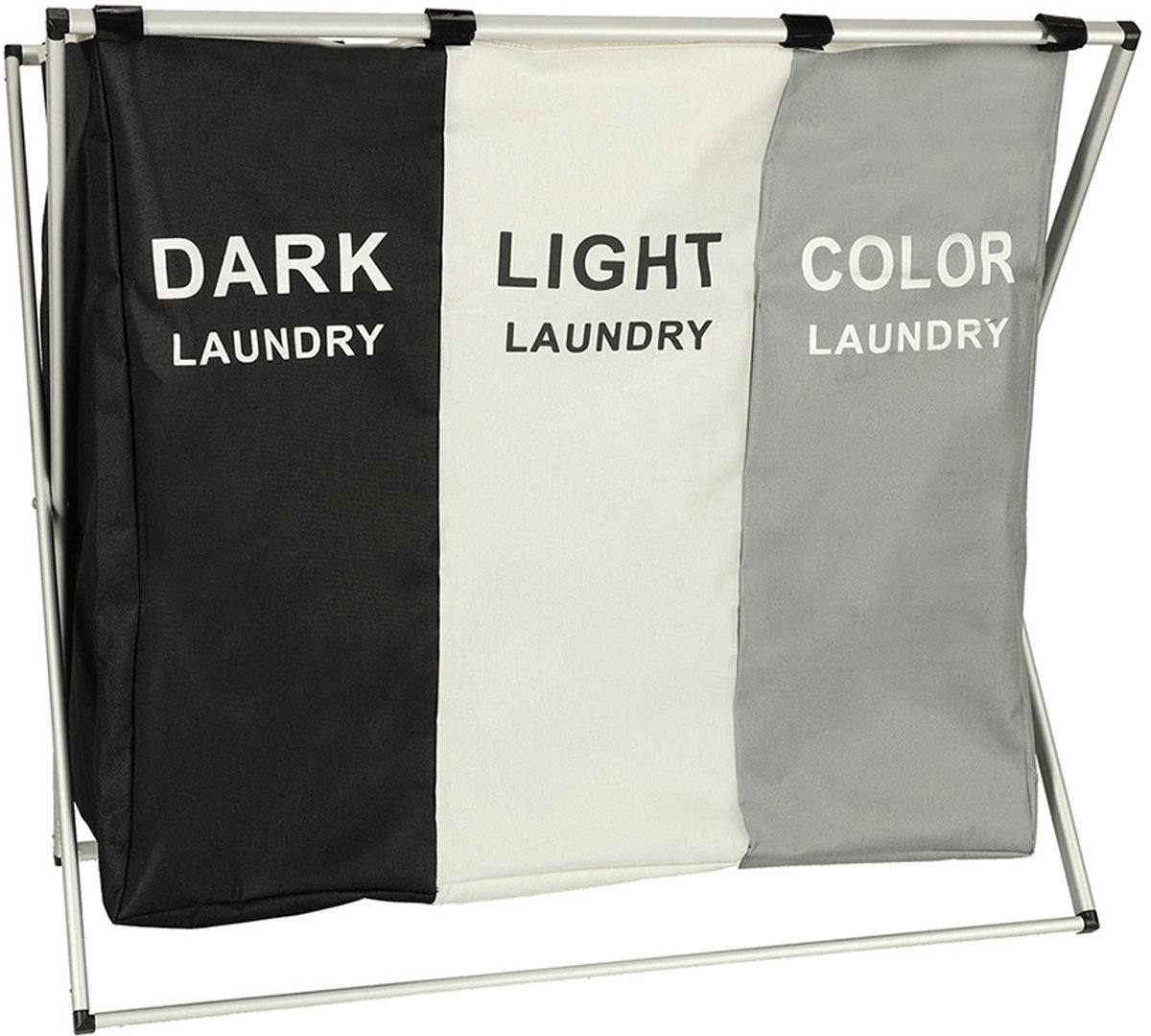 Wasmand met 3 Compartimenten – Was Sorteren 135L Opvouwbare Organizer