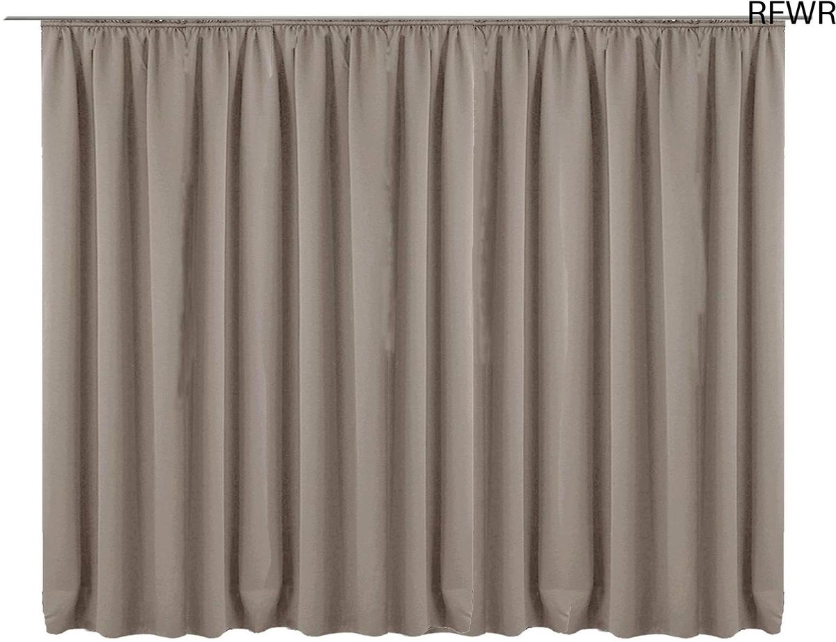 RFWR® Kant-en-klaar blikdicht gordijn 245 x 300 cm - Voor gordijnrail - Wasmachinebestendig