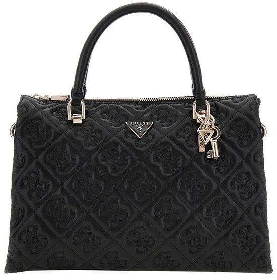 GUESS Sac à main Sac à épaule bandoulière Adelasia Multi Comp Satchel Black Noir