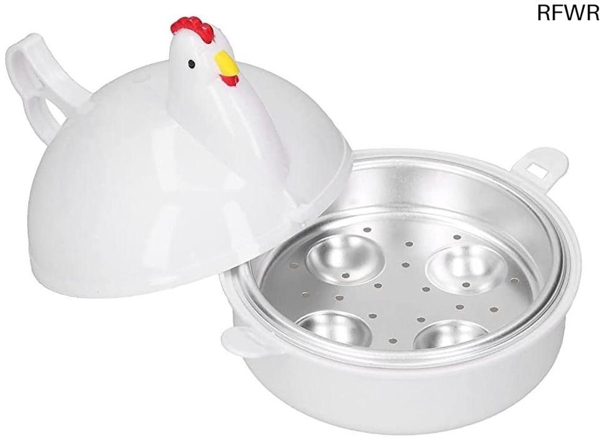 RFWR® Eierkoker Magnetron voor 4 Eieren - Snelle en Veilige Kookoplossing voor Thuis en Kantoor
