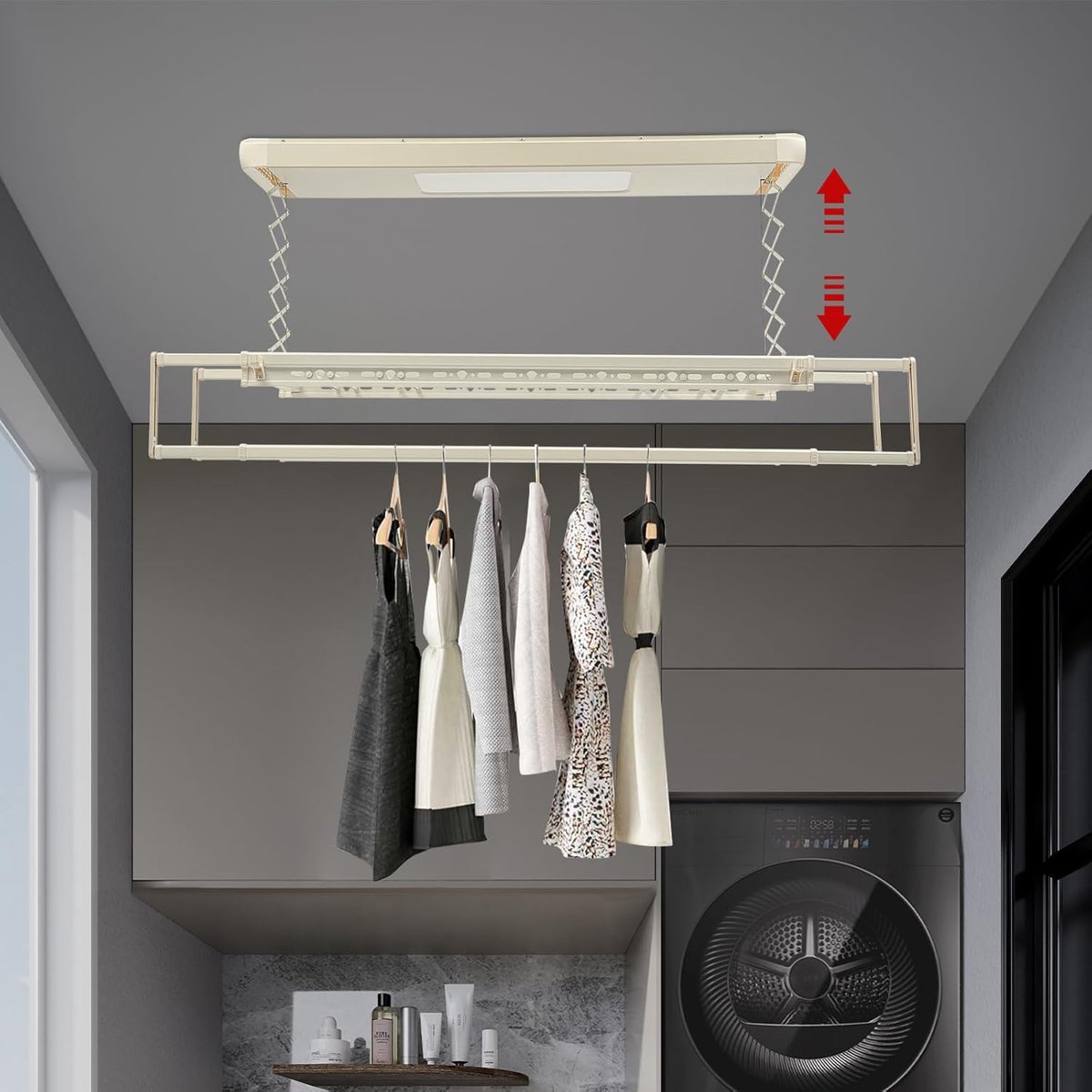 RFWR Compact elektrisch wasrek met afstandsbediening en ledverlichting thumbnail 5