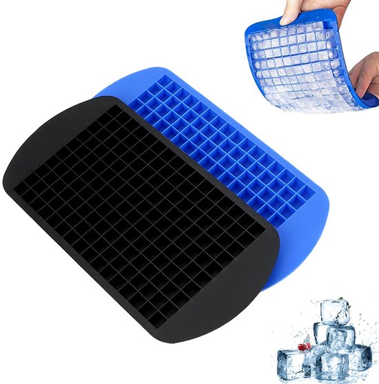 Nikou Druk ijsblokjes lade doos maker vriezer vormbak, ijs 72 kubussen opslag gemakkelijk grote capaciteit food grade met deksel voor thuis bar feest (groen