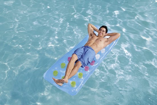 Ibenzoa® Stijlvol en Comfortabel Luchtbed met Kleurige Onderkant en Kijkvenster voor Zomerplezier van Ibenzoa — afbeelding 4